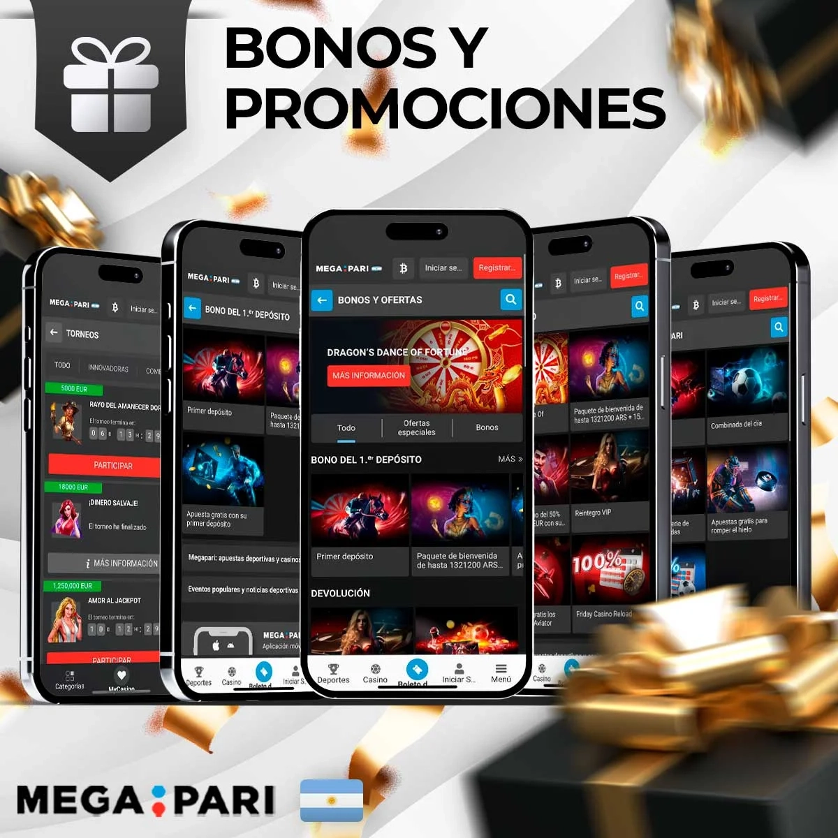 Bonos y promociones en Megapari Argentina